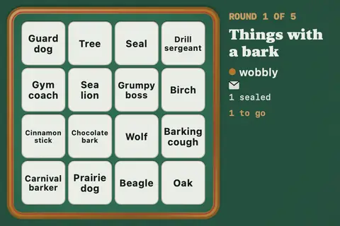 Odd Thumb Out bubble: a grid of clue cards, face down.