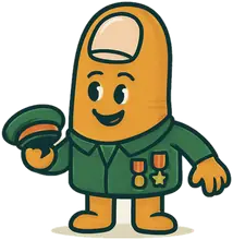 General Nobrain, the War mascot
